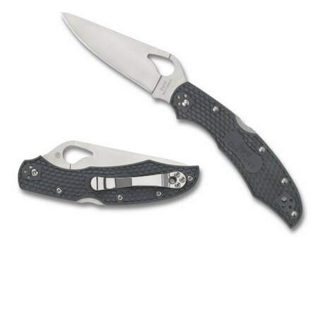 BYRD 3.8 in. Cara Cara2 Folding Plain Blade with Gray FRN Handle BY03PGY2